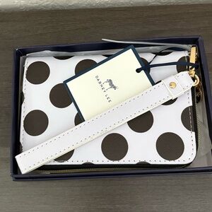 Dabney Lee Polka Dot Wristlet Wallet NWT